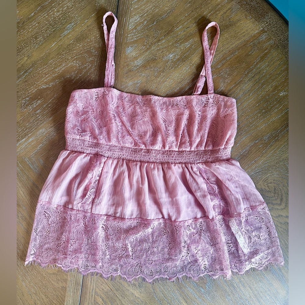 New Free People Size Large Sheer Lace Camisole